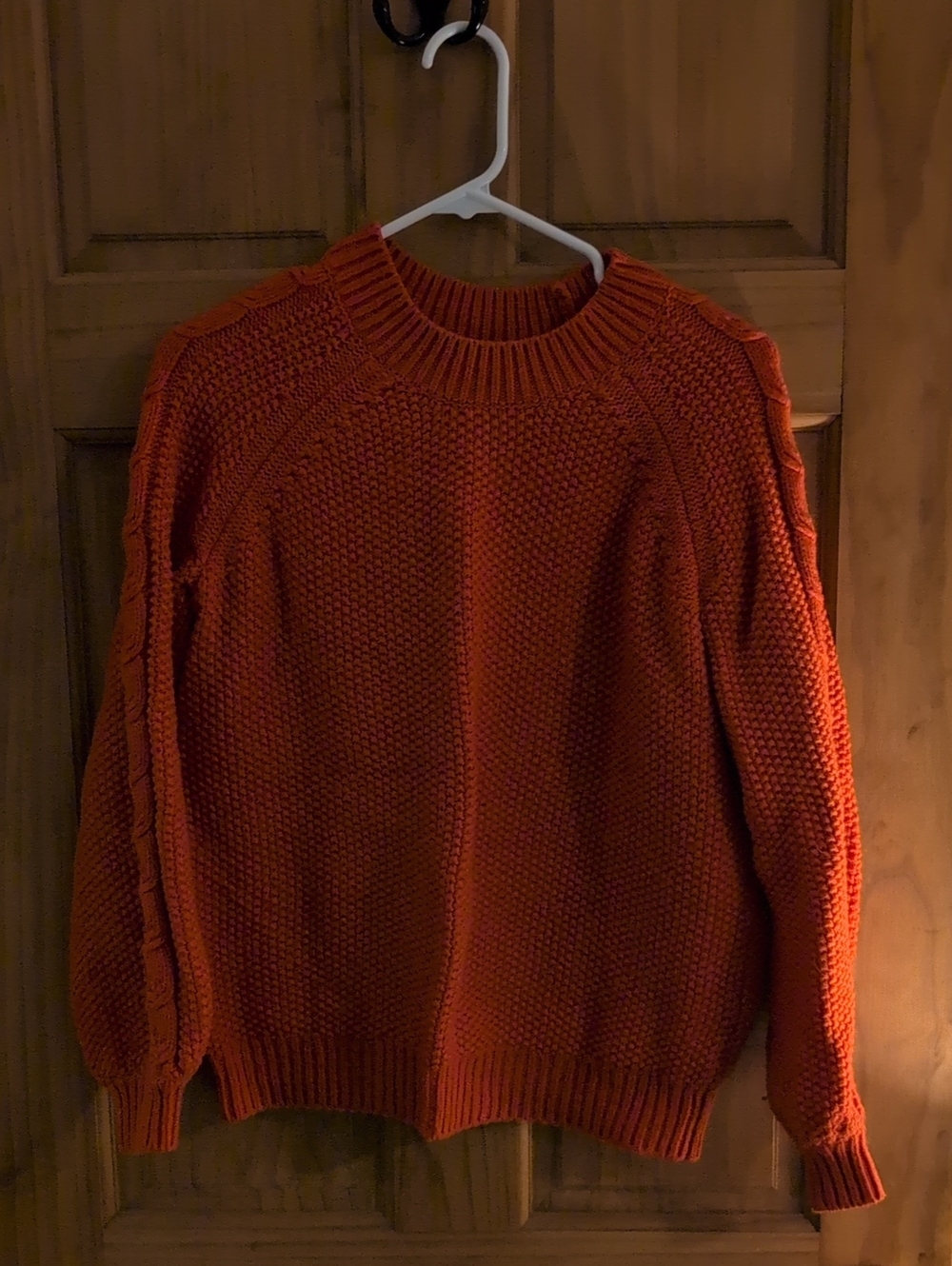 Boden Crewneck Sweater in Deep Bright Red Orange